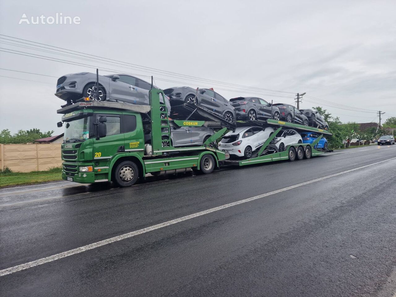 автовоз Scania P450 + причіп автовоз