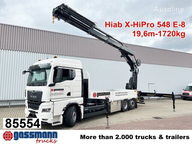 нова бортова вантажiвка MAN TGX 26.510 6x2-4 LL, Heckkran Hiab X-HiPro 548