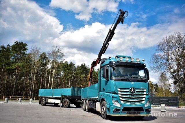 бортова вантажiвка Mercedes-Benz ACTROS 2545 6x2 2545 Palfinger PK 16001 CRANE