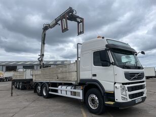 бортова вантажiвка Volvo FM 450 EURO 5, 6X2 DRAWBAR OUTFIT BRICK/CRANE – 2013 – KX13 LMF