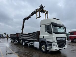 бортовой грузовик DAF CF 460 *EURO 6* SPACE CAB 6X2 BRICK GRAB DRAWBAR OUTFIT – 2015 –