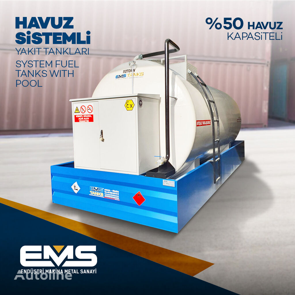 новый резервуар для топлива EMS Tanks 15.000 Litre Kapasiteli Akaryakıt Tankı %50 Taşma Havuz Sistemli