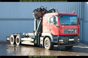 гаковий мультиліфт MAN TGA 28.440, 6x2, CRANE, ROLL OFF-TIPPER