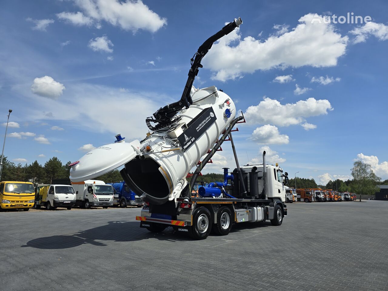 Купить ассенизатор Scania Saugbagger Larsen FlexVac 311 Vacuum suction  loader Польша, MX30589