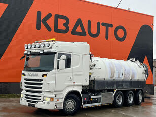 асенізатор Scania R 480 8x4*4 TANK 15000 + 1000 l / VACUUM Hibon VTB820 / PRESSURE