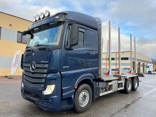 лесовоз Mercedes-Benz ACTROS 2663 6x4 EURO 6 + RETARDER + FULL AIR + HYDRAULICS + CRAN