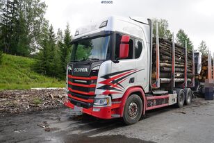 лесовоз Scania R650 6x4 timber truck with crane