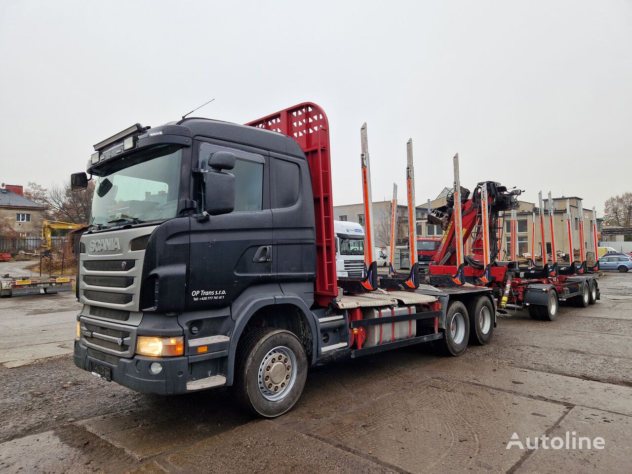 лісовоз Scania R620 CB6X4 + причіп лісовоз