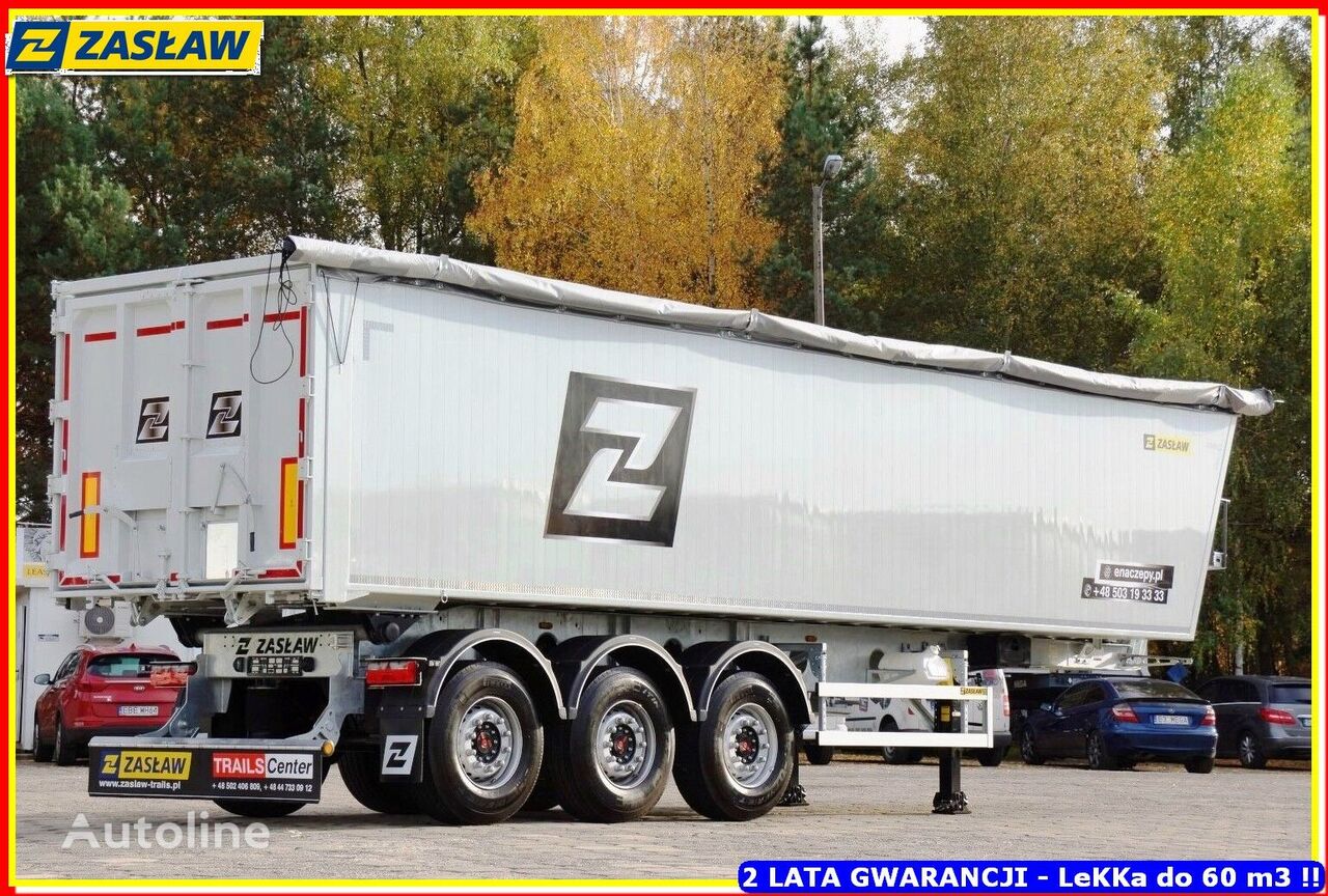 новий напівпричіп зерновоз Zasław 50 m³ - 6.190 kg LighT tipping semi-trailer 2 x GRAIN HOLE READY