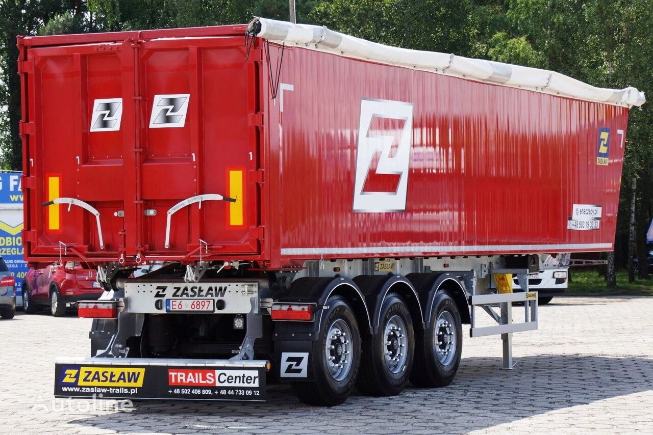 новий напівпричіп зерновоз Zasław 50 m³ - 6.190 kg LighT tipping semi-trailer 2 x GRAIN HOLE READY