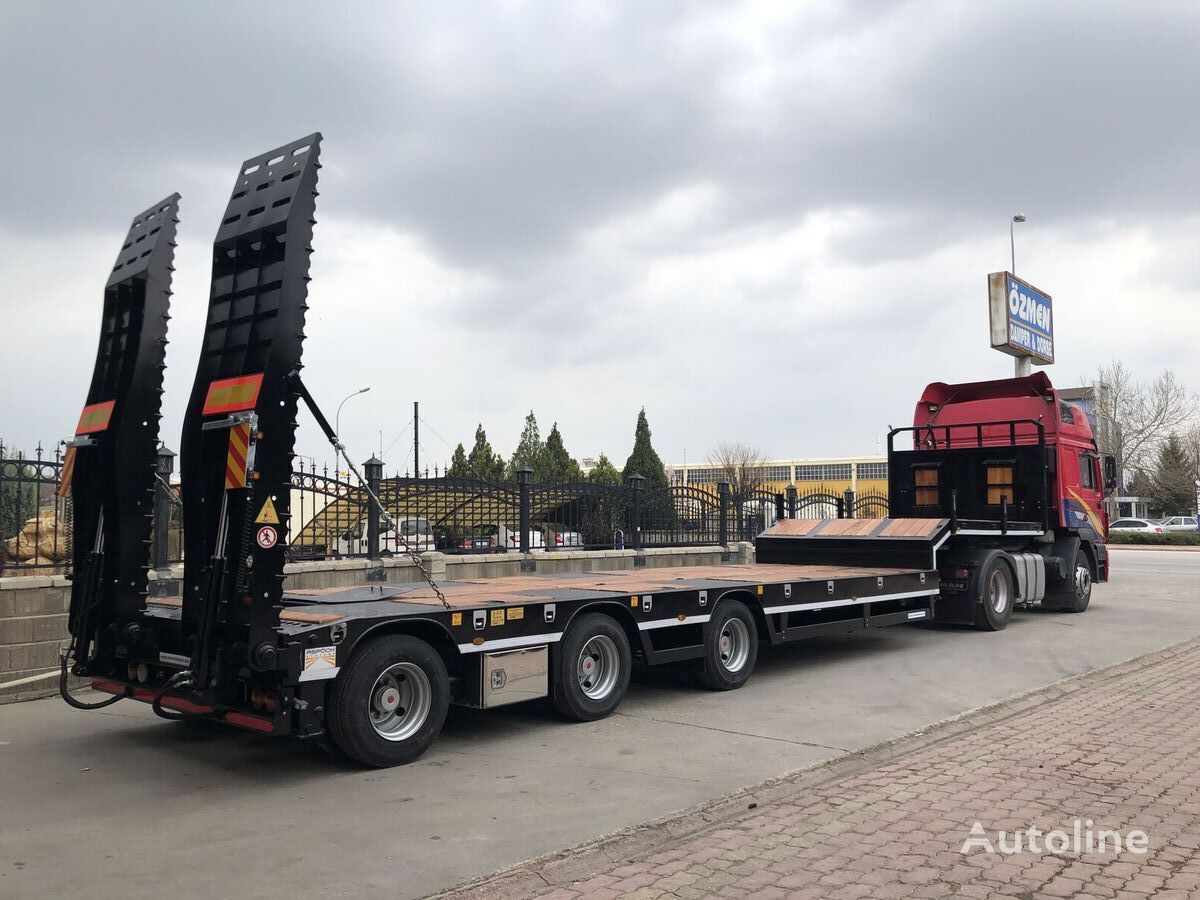 новый полуприцеп низкорамная платформа Özmen Damper 3 AXLE LOWBED SEMI TRAILER - SELF STEERING AXLE OPTION