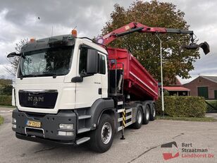 самоскид MAN TGS 35.360 8X4-4 BL Met 2 zijden kipper en HMF 1643 Z2 autolaadk