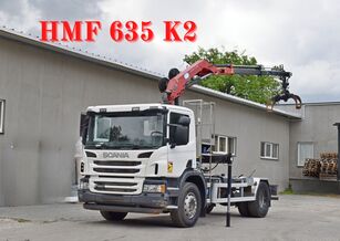 самосвал Scania P 250 * HMF 635 K2 + FUNK * TOPZUSTAND