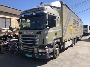 тентованный грузовик Scania R440 KOMPLETT mit Scheuwimmer + прицеп тентованный