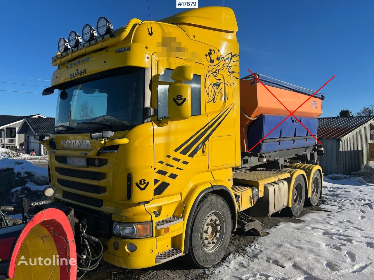 тягач Scania R620 6x4 snow rigged combi truck