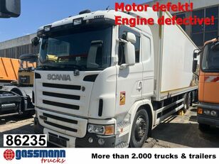 вантажівка фургон Scania G420 6x2, Liftachse, Hiab LBW, Motor defekt!