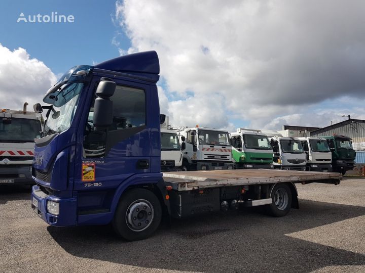 вантажівка шторна IVECO EUROCARGO 75-190 euro 6 empt 3m33 + причіп штора