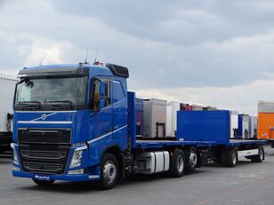вантажівка платформа VOLVO FH 460 / 6X2 / BDF / PLATFORM - 7,3 M + KRONE / PLATFORM - 7,4 M + причіп